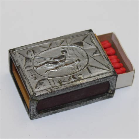 antique metal match box|old match boxes for sale.